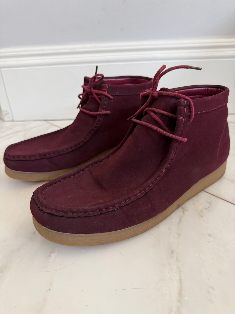 Amali Jason 2 Burgundy Leather Chukka Desert Boot Men’s 12